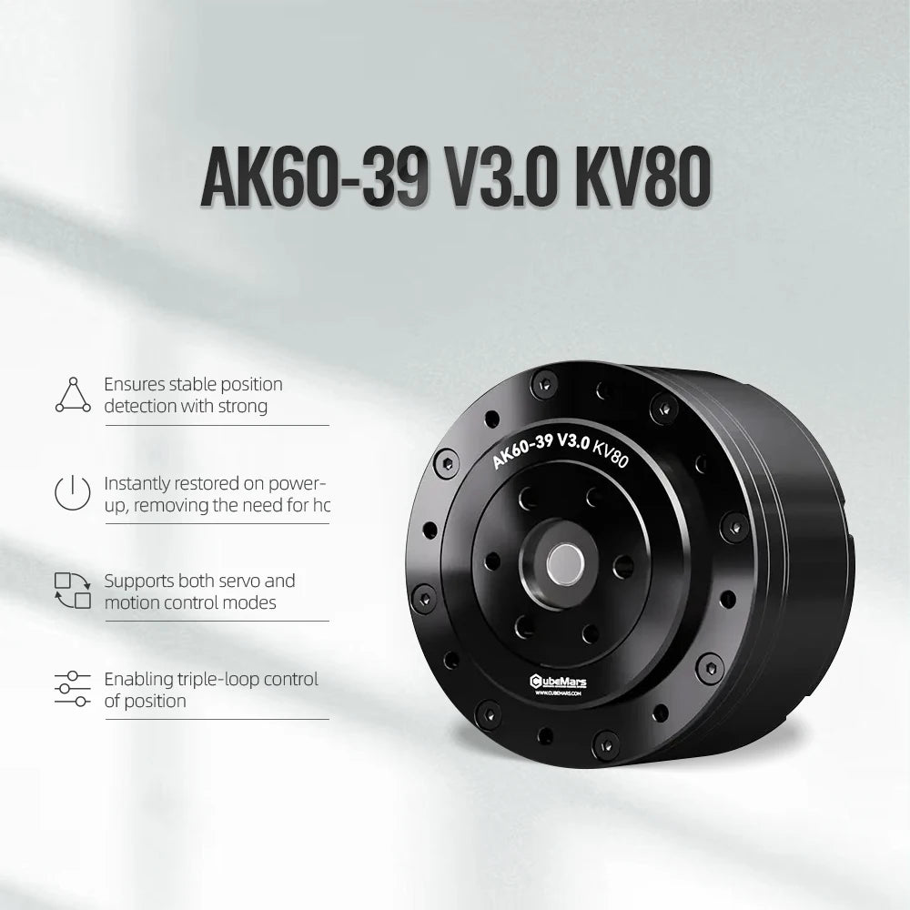 CubeMars AK60-39 V3.0 KV80 Dynamical Modular Brushless Motor for Actuator Foot Cobot Joint AGV Exoskeleton Quadruped Robot